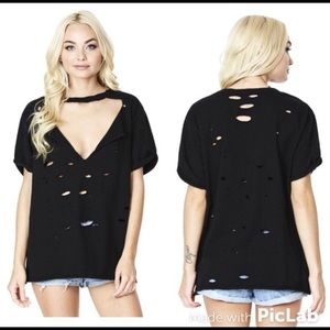 LF Emma & Sam Distressed T Shirt